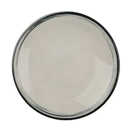 Set 12 Plato Playo 23 Cm Porcelana Kutahya Frame Blanco Frame