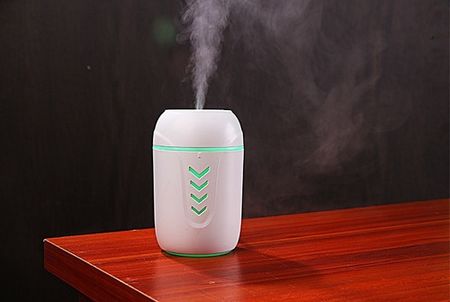 Humidificador De Aire 3 En 1 Difusor Luz Noche Fan Usb Blanco