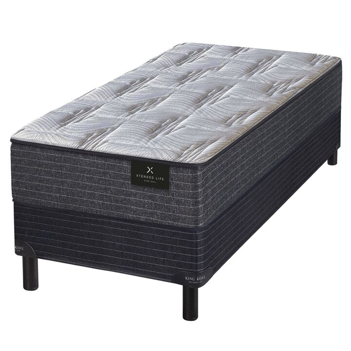 Colchon y Sommier King Koil XL 1 Plaza y Media de 100x190cm De Resortes LFK Reforzados Extra Firme + Almohada de Regalo - Vista 2