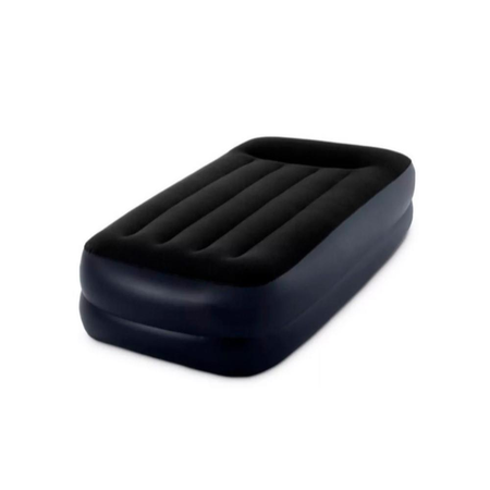 Colchon Inflable Electrico Intex Dura Beam 1 Plaza Sommier Azul