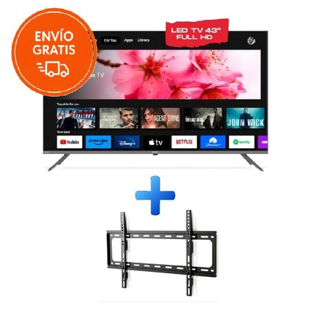 Combo Smart TV LED 43 Sharp 2T-C43FG6L Full HD + Soporte LCD Wall Mount 26" a 63" De Regalo