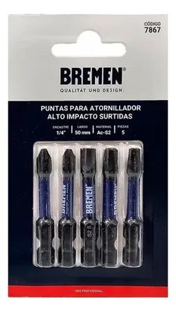 Punta Atornillador Impact Bremen PH2 SL6 H3/16 T25