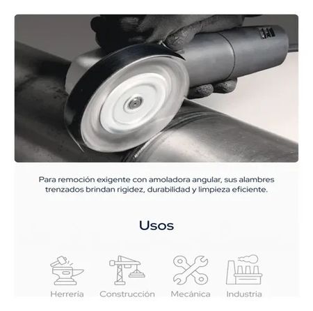 Cepillo Bremen para Taladro Circular Trenzado 7 Pulgadas
