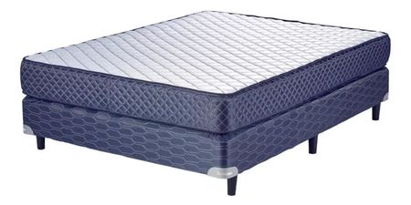 COLCHÓN Y SOMMIER SUAVESTAR LUJO 140x190 ESPUMA 2 PLAZAS