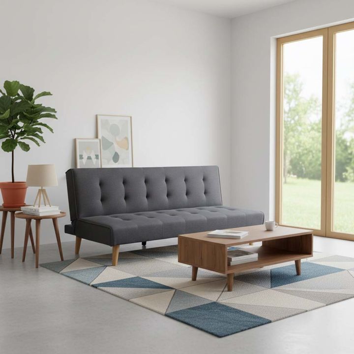 Sillon Sofa Cama Reclinable Tokio Gris con Patas de Madera - Vista 1