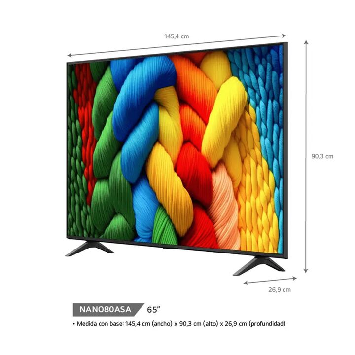 Smart TV LG 65" LED NANOCELL 65NANO80ASA Ultra HD - Vista 2