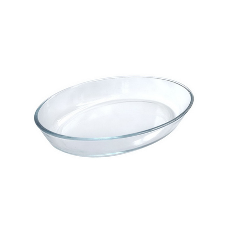Asadera Fuente Ovalada Hudson 34cm Vidrio Horno Transparente
