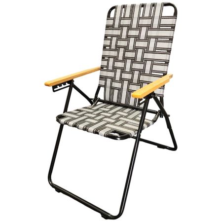 Reposera Luxury Home LH-208 5 Posiciones - Negro - Gris