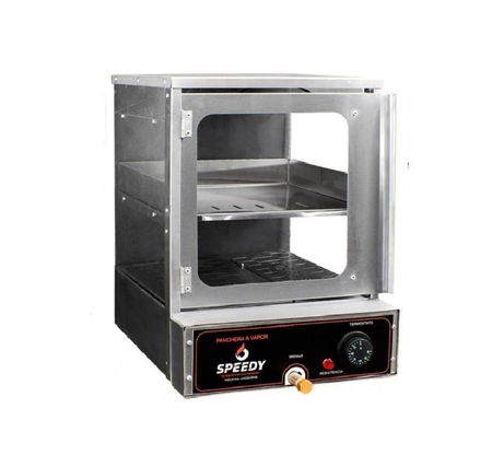 Panchera A Vapor Speedy Exhibidor Acero Inoxidable
