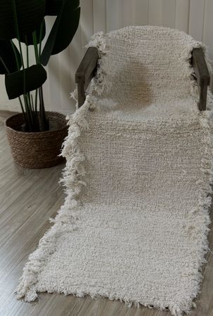 Alfombra tejida Blanca 200cm