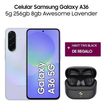 Combo Celular Samsung A36 256/8GB + Auriculares Havit TW982 de Regalo