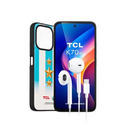 Combo TCL K70 12GB+128GB Midnight Black + Auriculares Dekkin USB-C