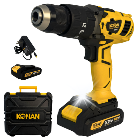 Taladro de Impacto a batería 20v Konan Xtra Power V 1800rpm 