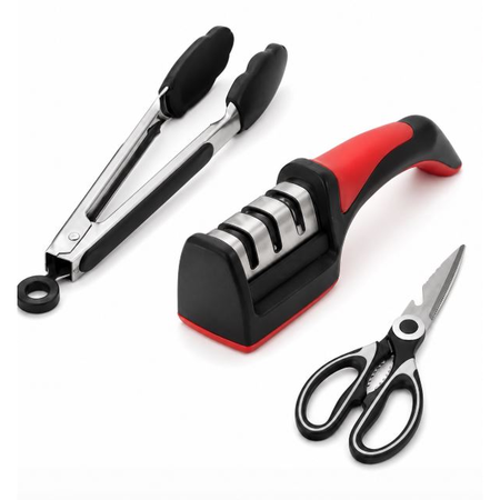 Afilador de cuchillo + tijera multifuncion+ pinza
