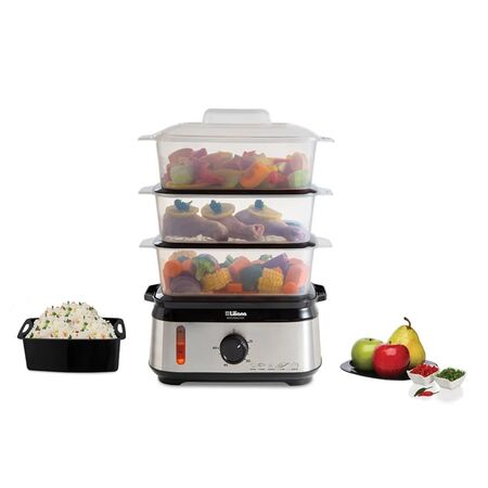 Vaporiera Liliana Natural Chef 950w 3 Niveles AV925
