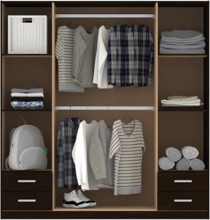 Placard Dielfe 4P 173Cm Pac170 Wengue