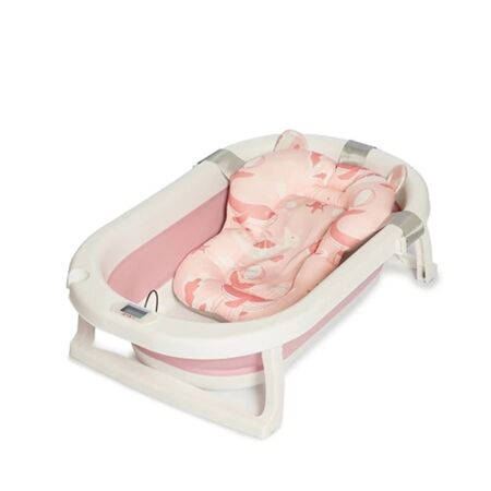 Bañera Plegable Bebe con Termómetro y Reductor Color Rosa