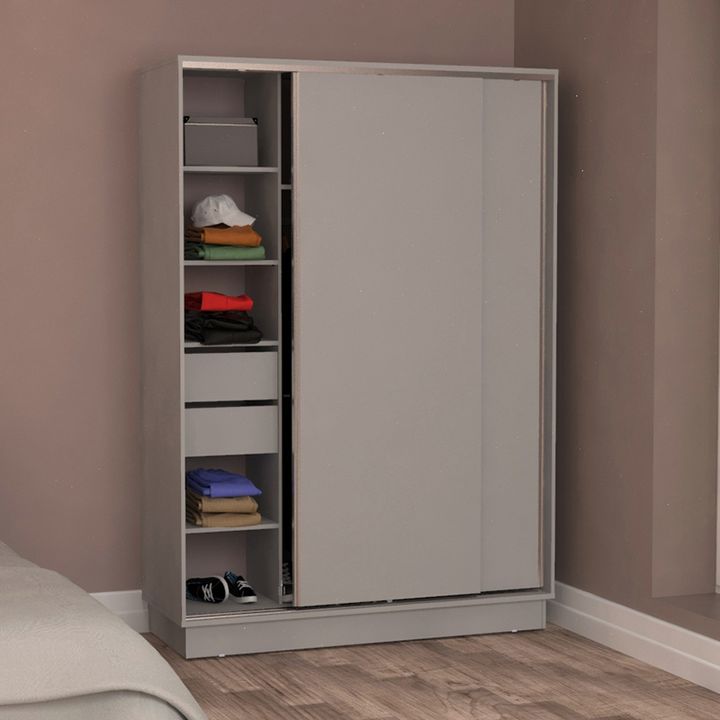 Placard Moderno 135 M con 2 Puertas Corredizas Blanco - Vista 3