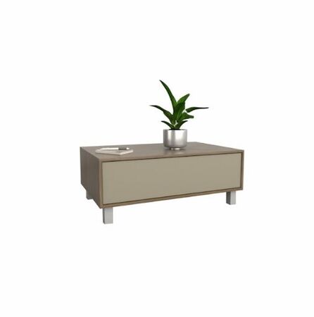 Mesa De Living Con Cajon 2021 Nogal/Gris Tables