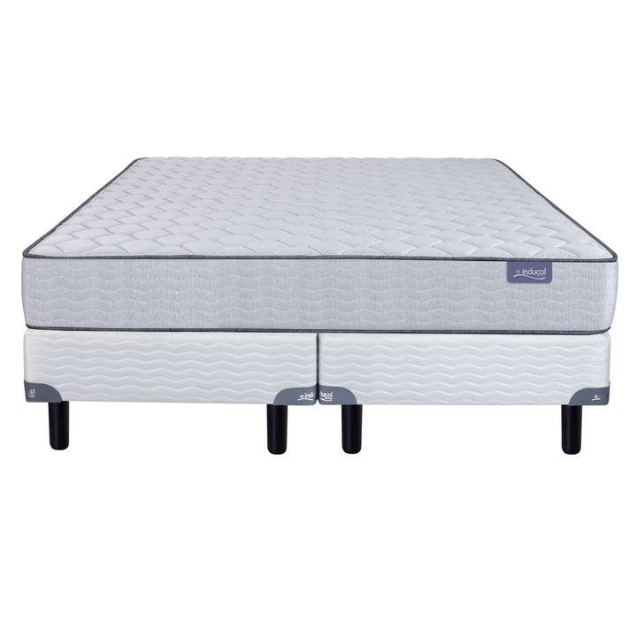 Colchón + Sommier Espuma King Inducol Vinson Alta Densidad 200x200x24 130kg - Vista 1