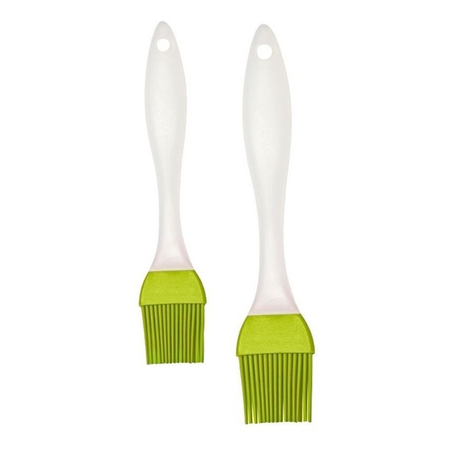 Set X2 Pinceles De Silicona Cocina Pasteleria Utensilio Verde