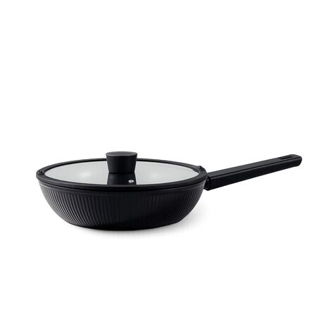 Sarten Wok con Tapa 28 cm Negro
