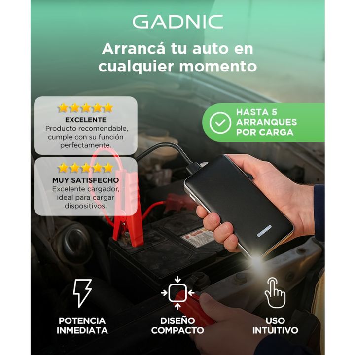 Power Bank Jump Starter Gadnic 1000mah - Vista 2