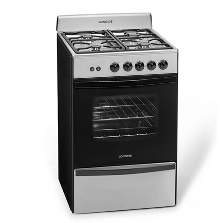 Cocina Inoxidable 56cm Reja de Fundicin Luz Encendido Grill en Parilla Longvie