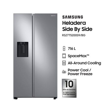 Heladera Side By Side Samsung RS27T5200S9 716 L Inverter