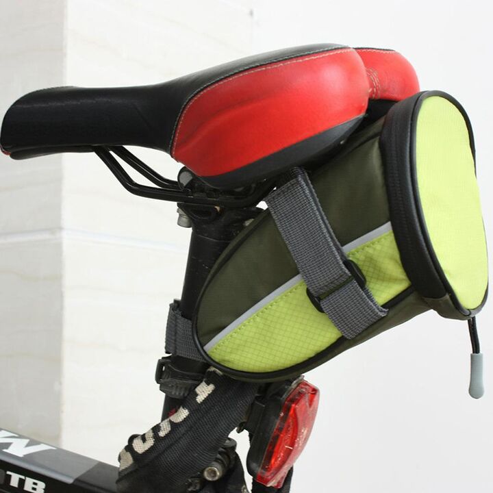 Bolso Para Bicicleta Verde Y Negro - Vista 2