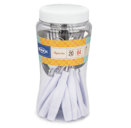 Juego De Cubiertos 20 Piezas Itaparica Blanco Brinox 6000/707