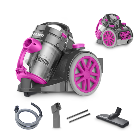 Aspiradora Trineo Sin bolsa Yelmo As-3224 2,5 litros 220V Rosa Filtro H.E.P.A.1600W