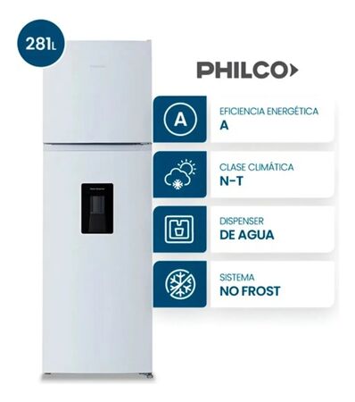 Heladera Philco Phnt267bd2 Inverter No Frost Dispenser 281l