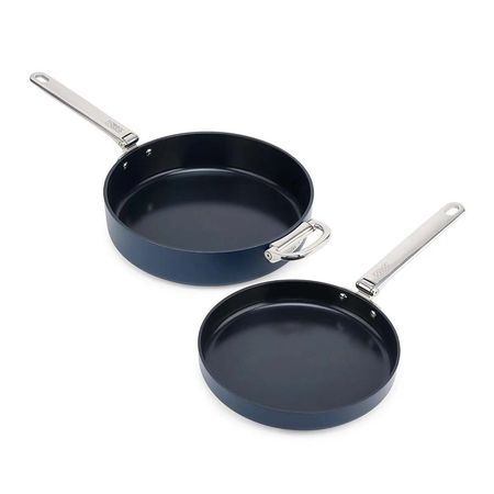 Set x 2 sartenes asa plegable Azul