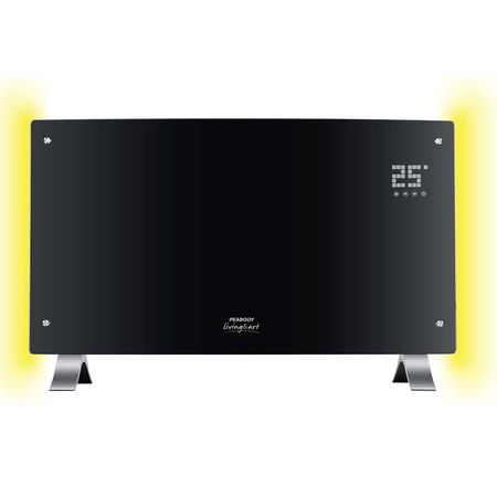 Vitroconvector Curvo Digital Peabody PE-VQDL20N 2000 Watts Negro