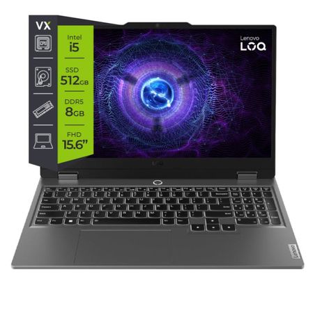 NOTEBOOK LENOVO LOQ 15IAX9 FHD I5 16GB 512GB RTX3050 W11 (83GS00EBAR)