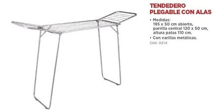 TENDEDERO HILGERT PLEGABLE C/ALAS ART.214 