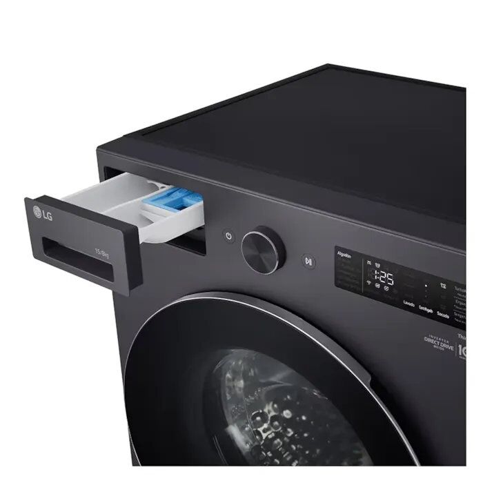 Lavasecarropas LG Inverter 15KG / 8KG Grafito WD15EGNTSPG - Vista 5