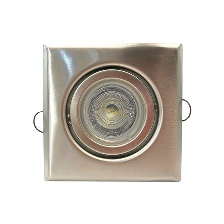 Pack X10 Emb Cuad Platil Led 5W Calido