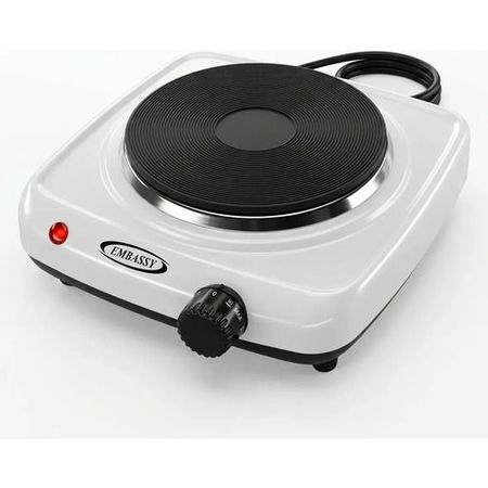 Anafe Electrico Embassy 1 Hornalla 1000w Cocina Calentador Blanco