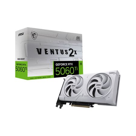 Placa de Video MSI GeForce RTX 5060 Ti 8G VENTUS 2X OC WHITE PLUS