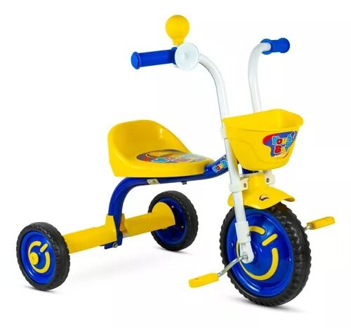 Triciclo con canasto y bocina amarillo Nathor - Vista 1
