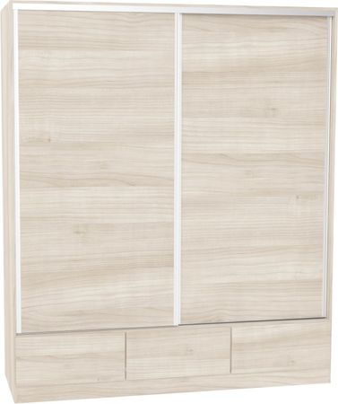 Placard Muebles Orlandi 2P Corredizas 3123 182Cm Abedul