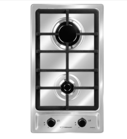 Anafe Multigas 2 Hornallas Con Encendido Rejilla Fundicion Carmin Ix Inox  Ormay
