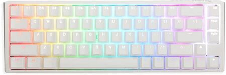 Teclado Mecanico Ducky One 3 SF Teclas Blancas Interruptor Rojo Silencioso Ingles Pbt Doble Disparo sin Costuras Estuche Superior Blanco Estuche Infer