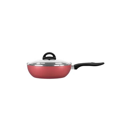 WOK BRINOX - MAPLE, CEREZA, 28 CM, TAPA VIDRIO, ALUMINIO/TEFLON (7211/175) (LBRIN00285)