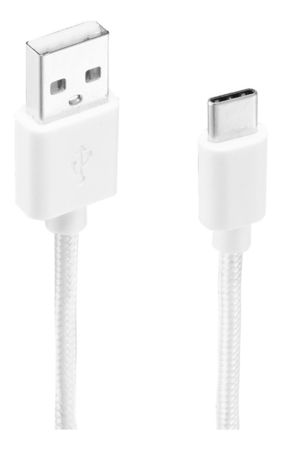 Cable Dekkin Usb Tipo C Trenzado Blanco Ca-305 B