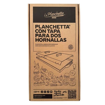 Plancheta de 2 Hornallas Con Tapa - La Planchetta 