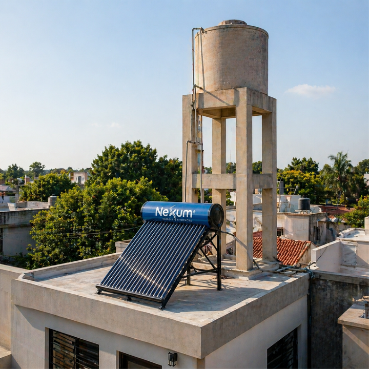Termotanque Solar Nexum Termosifónico 100 Litros Acero Inoxidable con Soporte - Vista 3
