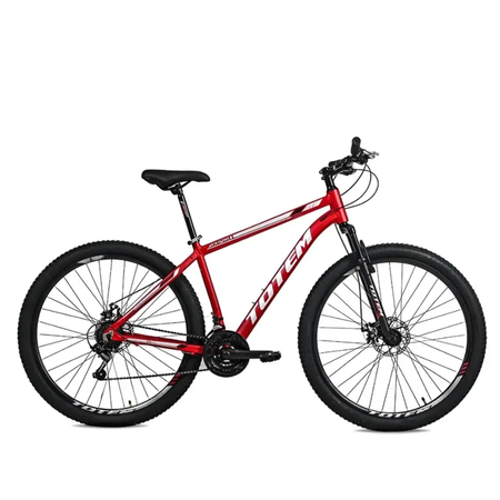 Bicicleta MTB Totem R29 21V Talle S Shimano Blanco/Rojo